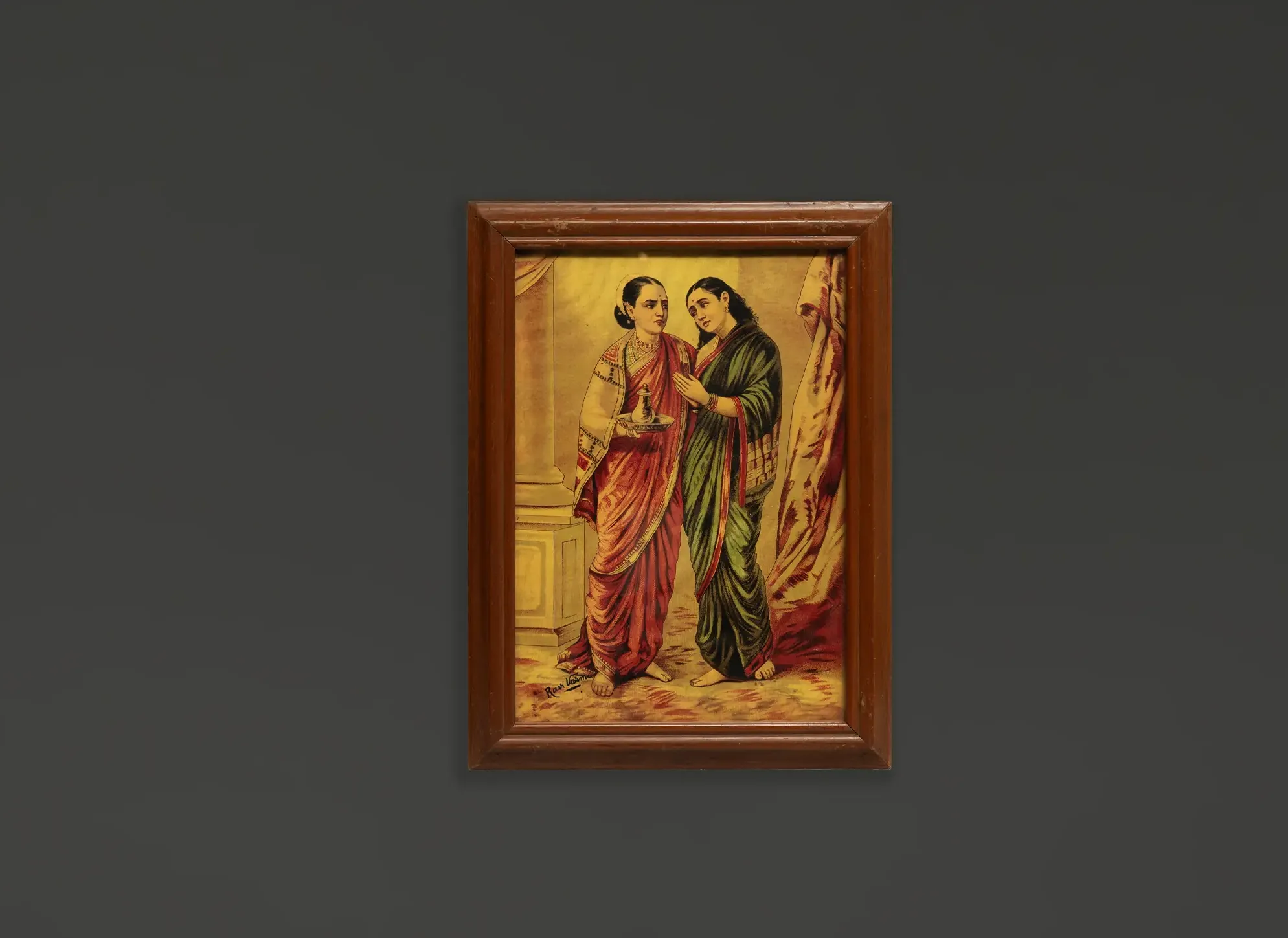 Draupadi Sangheshana  Raja Ravi Verma Lithograph