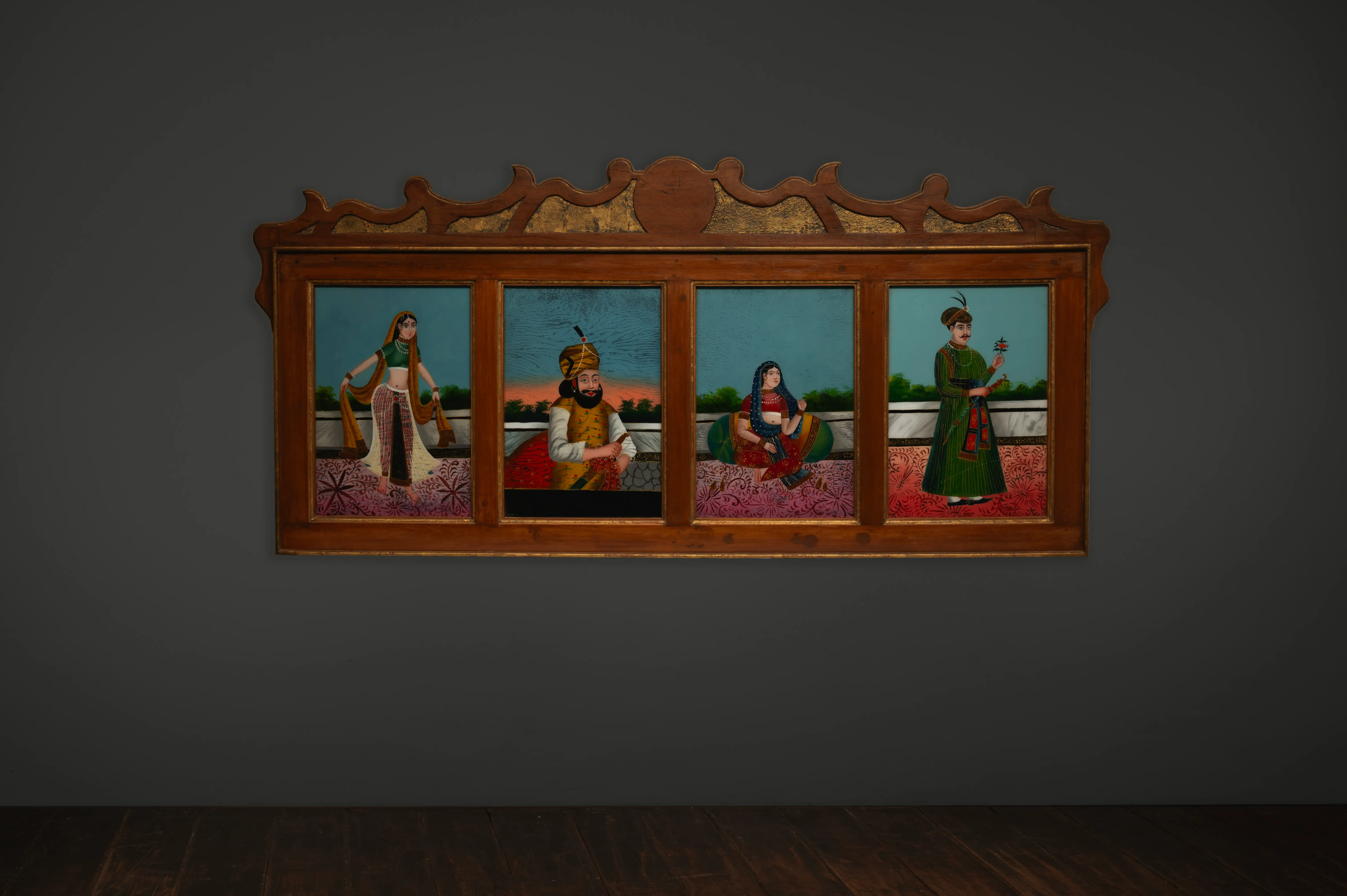 Jodhpur School of art Reverse Glass Paintings (Set of 4)