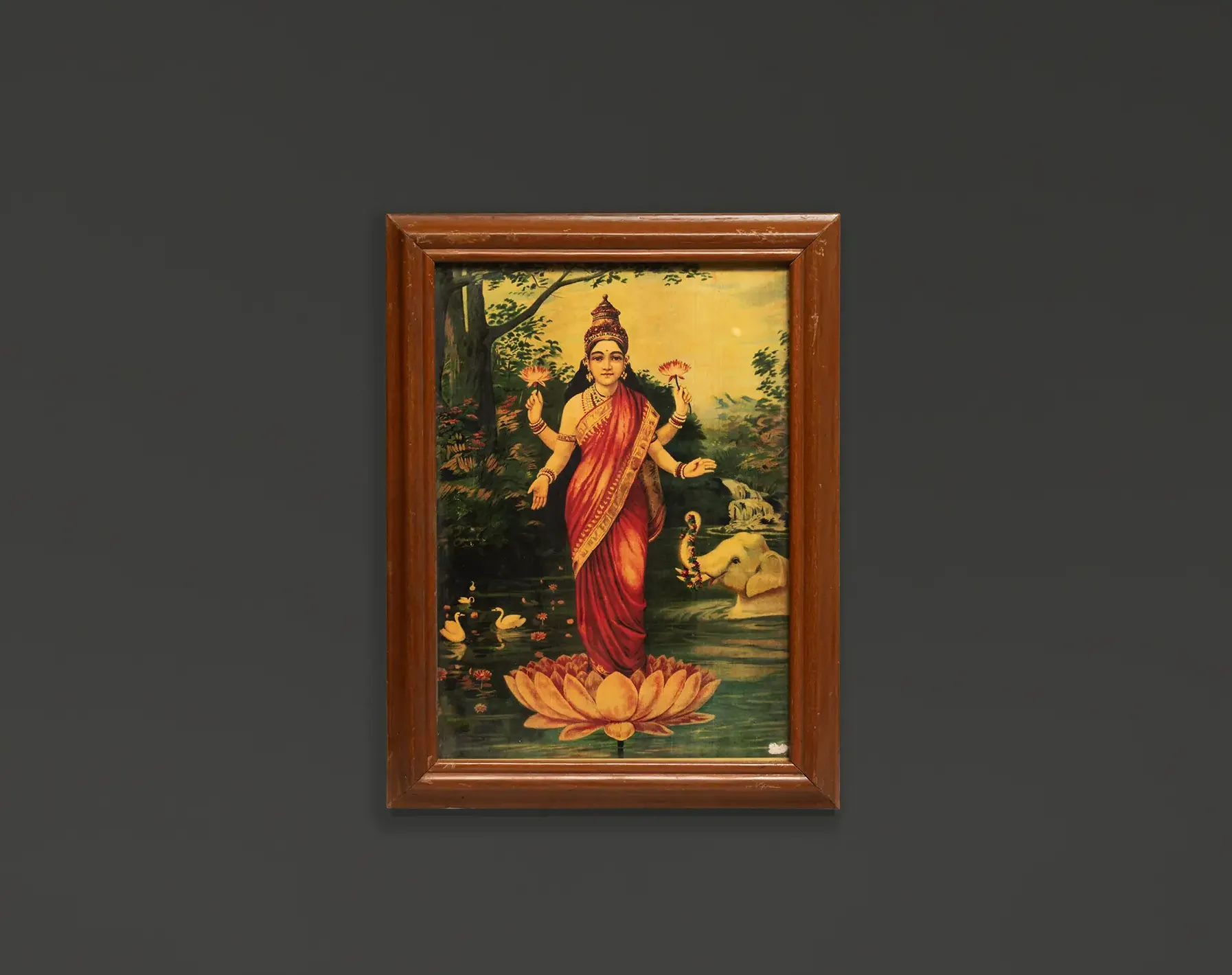 Lakshmi  Raja Ravi Verma Lithograph