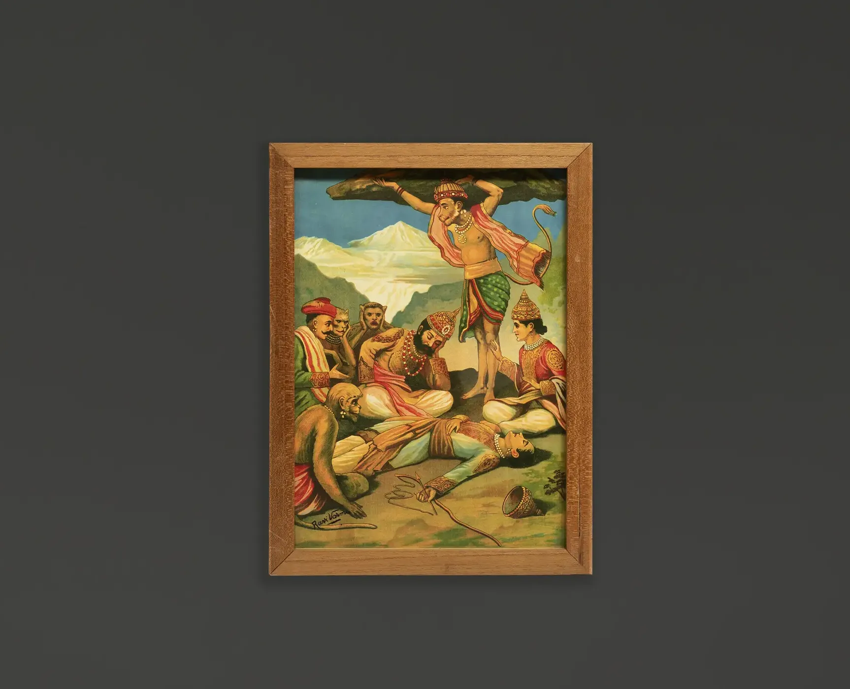 Laxman Shakti  Raja Ravi Verma Lithograph