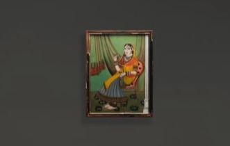 Reverse Glass Painting of Noblewoman
