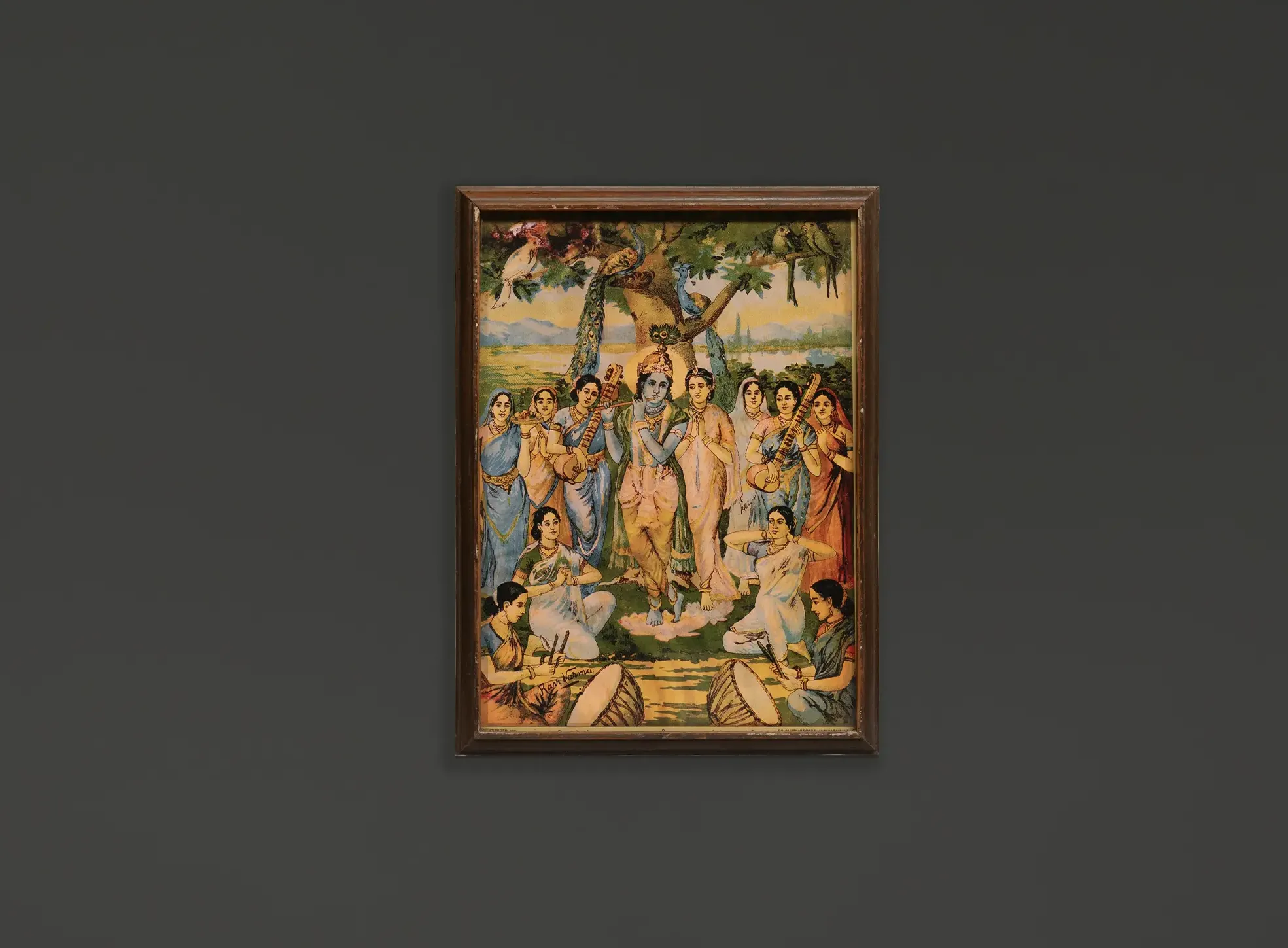 Raasleela  Raja Ravi Verma Lithograph