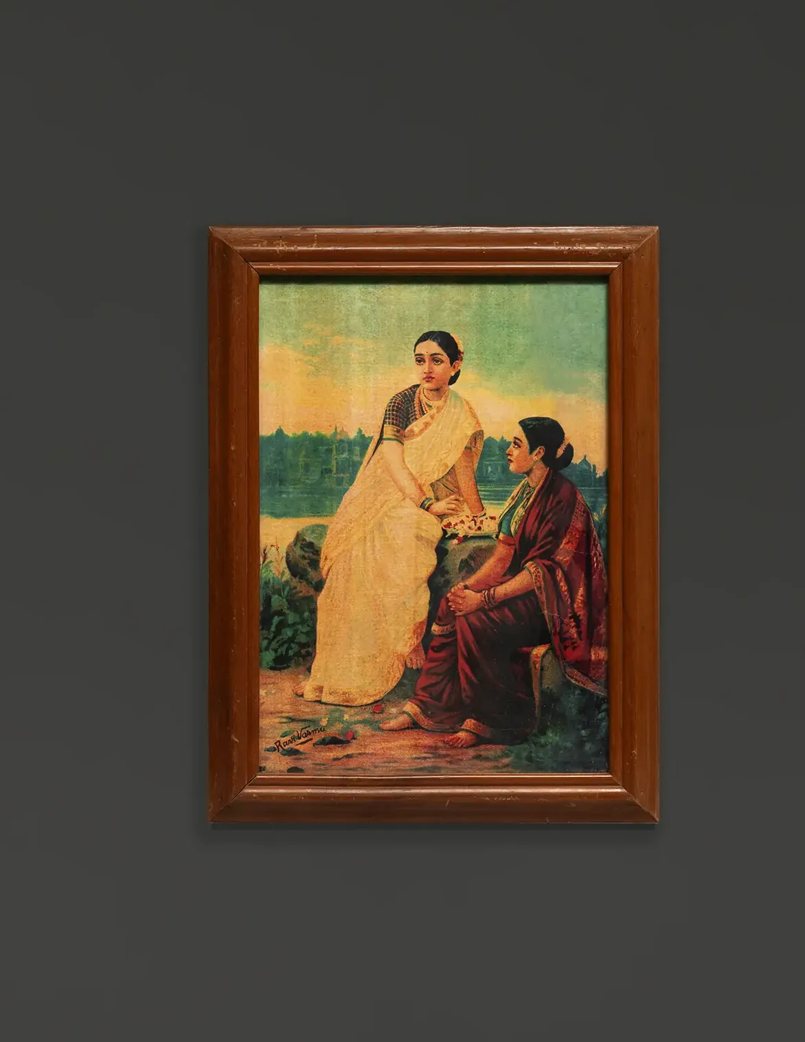 Radha : Raja Ravi Verma Lithograph