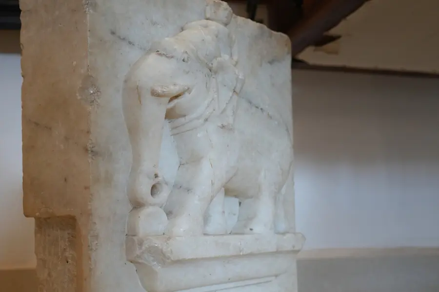 Antique stone elephant sculpture curated for luxury home interiors at Circa Warehouse