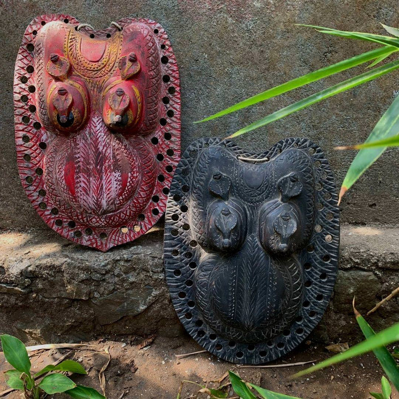 A Pair of Theyyam Breastplates