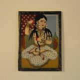 Reverse Glass Painting of Courtesan