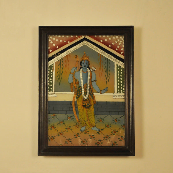 Reverse Glass Painting of Shree Ram