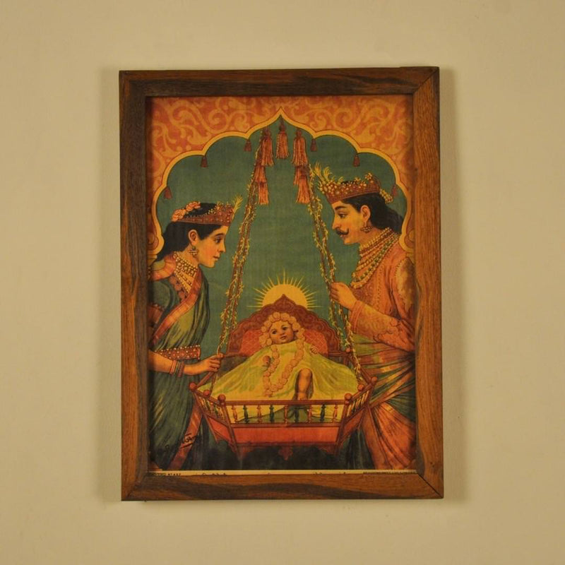 Shree Ram Janam : Raja Ravi Verma Lithograph