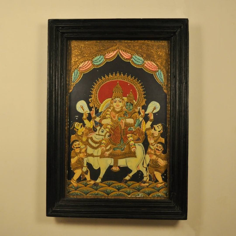 Shiv - Parvati Tanjore Painting